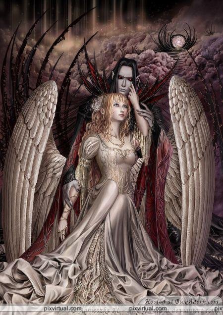 And Lucifer wished Myrn would abandon her naive hope and stare at him like this, with just a fraction of the longing she afforded the sky...allow him just one caress. This was fantasy.